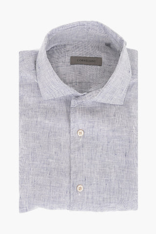 Standard Collar Pure Linen Shirt