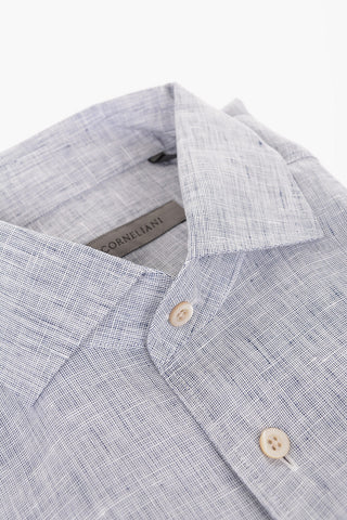 Standard Collar Pure Linen Shirt