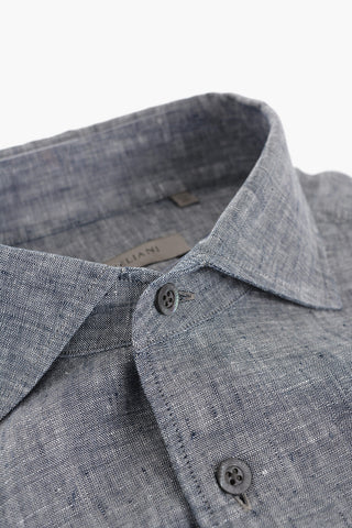 Standard Collar Pure Linen Shirt