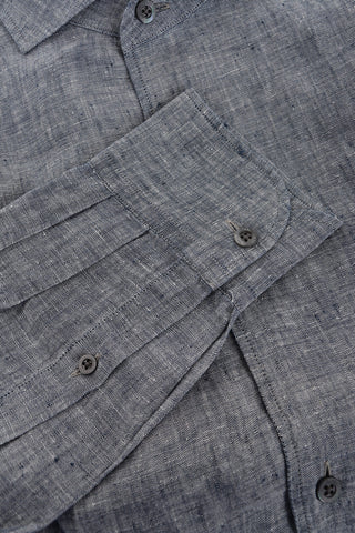 Standard Collar Pure Linen Shirt