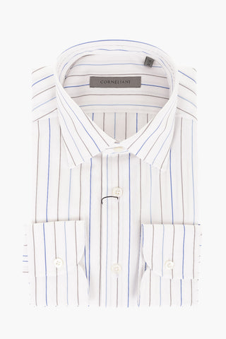 Pinstriped Motif Cotton Shirt