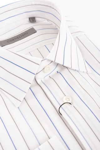 Pinstriped Motif Cotton Shirt