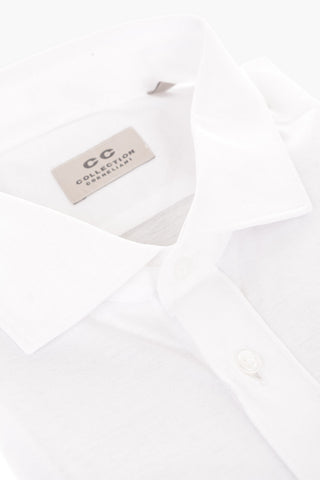CC COLLECTION Camicia in Jersey di Cotone con Collo Francese