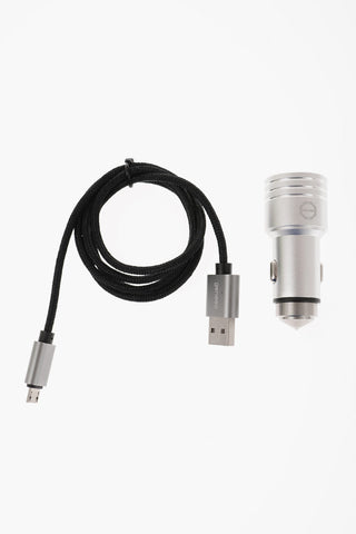 2 Port Car Charger with Micro-Usb Cable