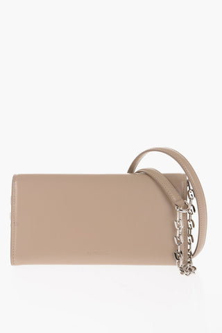 Pochette in Pelle con Scomparti Interni Formato Card e Tracolla Removibile