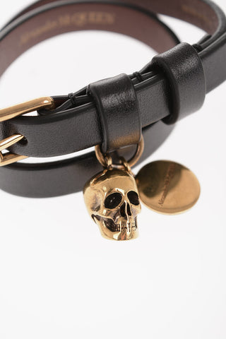 Leather Double Bracelet with Golden Charm