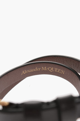 Leather Double Bracelet with Golden Charm