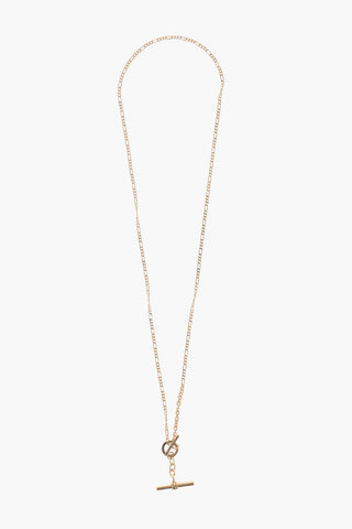 Siver gold Tone Necklace with T Pendent