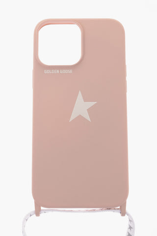 Solid Color Iphone 13/13 PRO MAX Case with Printed Logo and Removable Lace