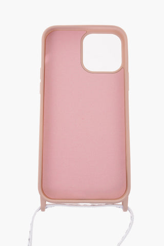 Solid Color Iphone 13/13 PRO MAX Case with Printed Logo and Removable Lace