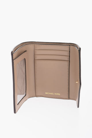 MICHAEL Two-Tone Faux Leather VANILLA Wallet with All-Over Monogram