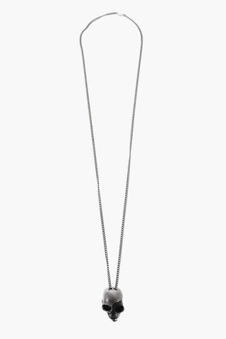 Collana in Ottone con Pendente a Forma di Teschio Componibile