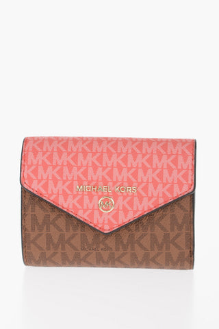 MICHAEL Two-Tone Faux Leather DAHLIA Wallet with All-Over Monogram