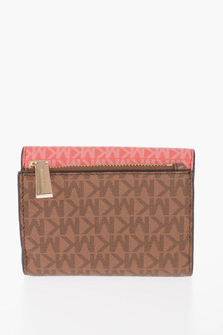 MICHAEL Two-Tone Faux Leather DAHLIA Wallet with All-Over Monogram