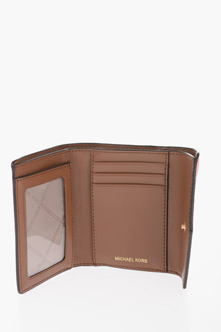 MICHAEL Two-Tone Faux Leather DAHLIA Wallet with All-Over Monogram