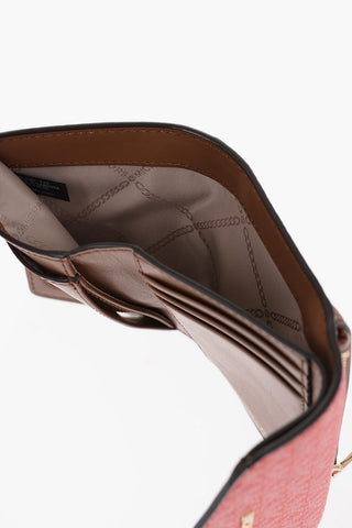 MICHAEL Two-Tone Faux Leather DAHLIA Wallet with All-Over Monogram