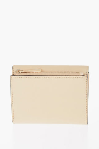 MICHAEL Saffiano Leather Wallet with Golden Monogram