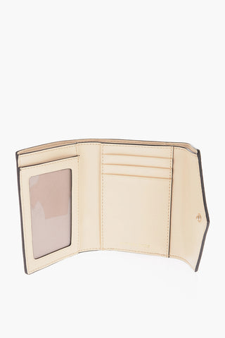 MICHAEL Saffiano Leather Wallet with Golden Monogram