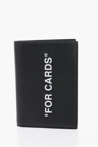 Leather FOR CARDS Wallet with Logo Print
