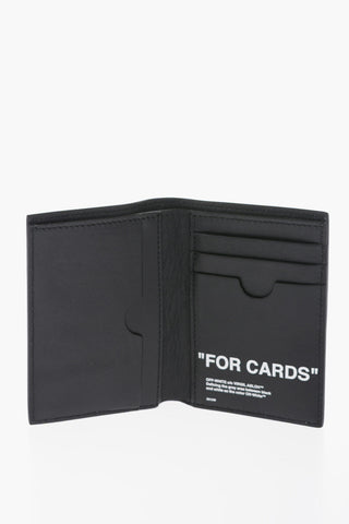 Leather FOR CARDS Wallet with Logo Print