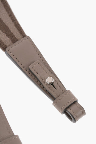 Two-Tone Shoulder Strap with Leather Trims