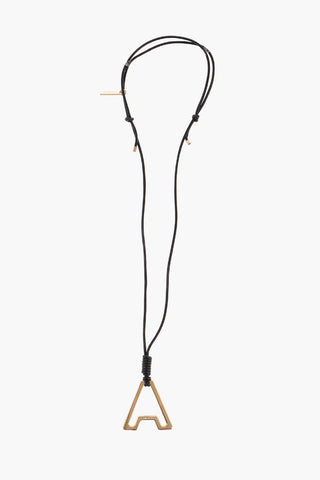 Collana con Pendente a Forma di A Dorato