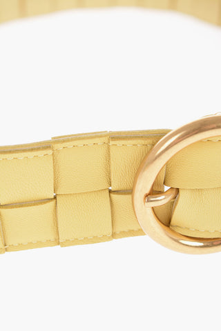 Braided Leather Belt Wth Metal Buckle 40mm