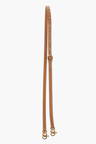 Leather Shoulder Strap with Golden Details