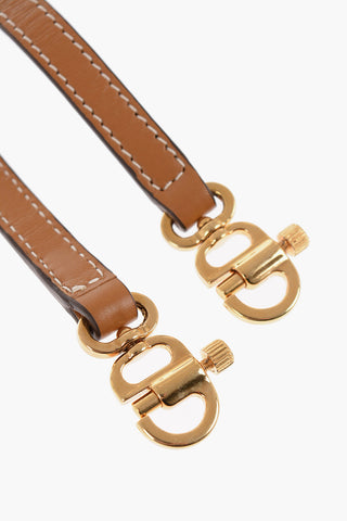 Leather Shoulder Strap with Golden Details
