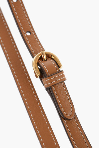 Leather Shoulder Strap with Golden Details