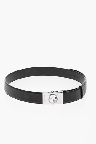 Leather Belt with Jewel Detail 35mm