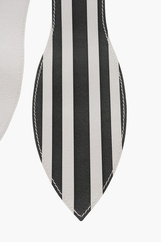 Two-Tone Striped Leather Ribbon for Wrapping the Bag Handle