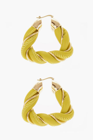 Soft Leather and Silver FOLD TRIANGLE Earrings