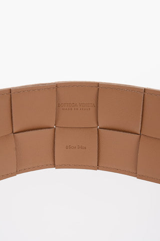 Braided Leather Belt Wth Metal Buckle 60mm