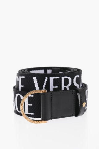 All Over Logo Belt with Leather Trim 40mm