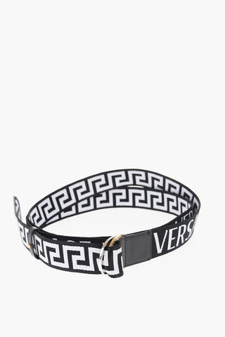 All Over Logo Belt with Leather Trim 40mm