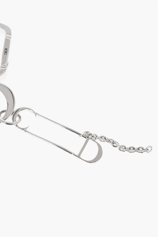 Brass Keychian with All-Over Monogram on the Plaque