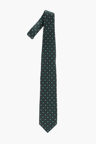 All-Over Flowers Embroidered Silk Tie