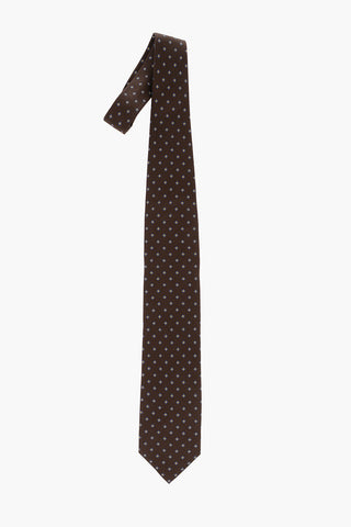 Geometric Patterned Silk Tie