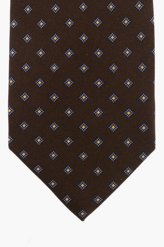 Geometric Patterned Silk Tie