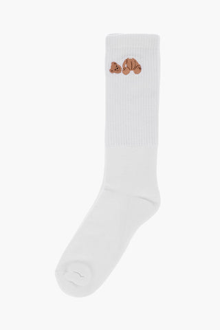 Cotton Stretch Long Socks with Rib Detail