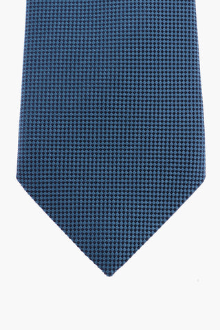 Micro-checked Silk Tie