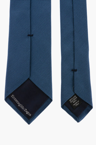 Micro-checked Silk Tie