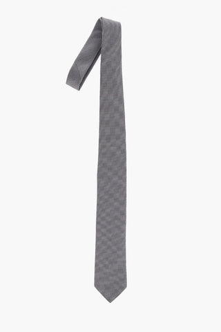 Micro-checked Silk Tie