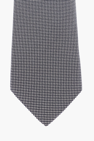 Micro-checked Silk Tie