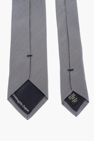 Micro-checked Silk Tie