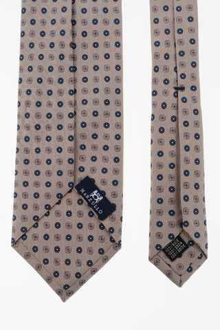 Cravatta in Seta con Ricamo Fiori All-Over