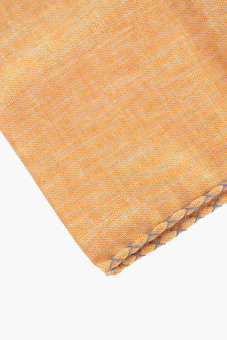 Solid Color Square Pocket with Contrasting Edge