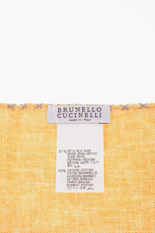 Solid Color Square Pocket with Contrasting Edge