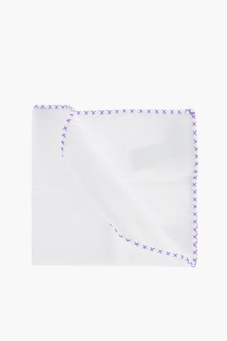 Solid Color Square Pocket with Contrasting Edge